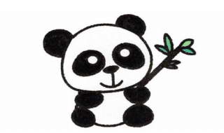简笔画大熊猫的画法，手把手教你画可爱小熊猫